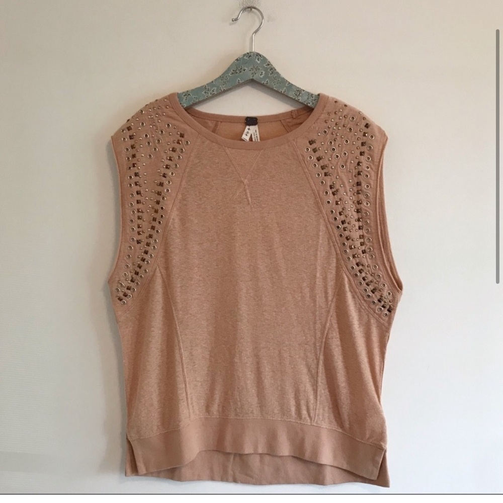 We The Free Shooting Stars Muscle Tee Tan